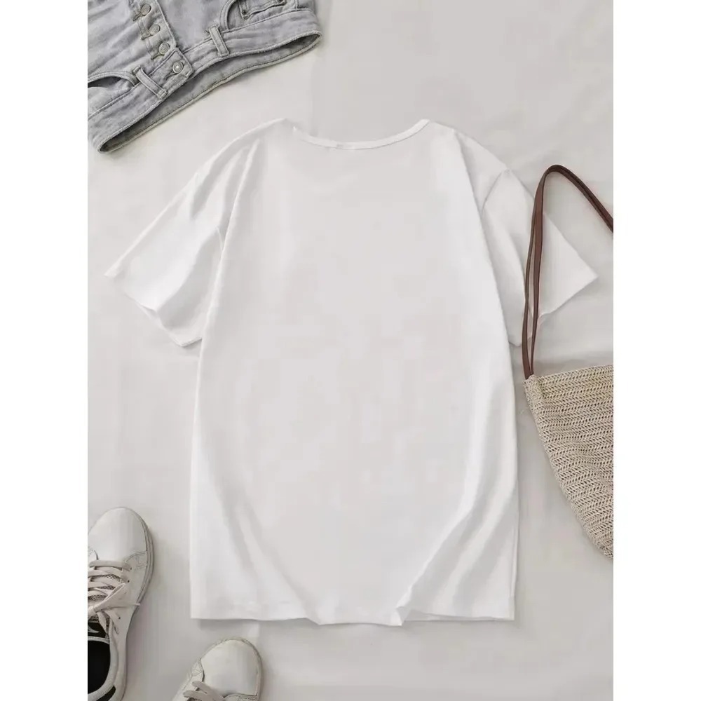 Men Women T-shirt with A Illus - Korean Men Lifestyle ulasan dan harga