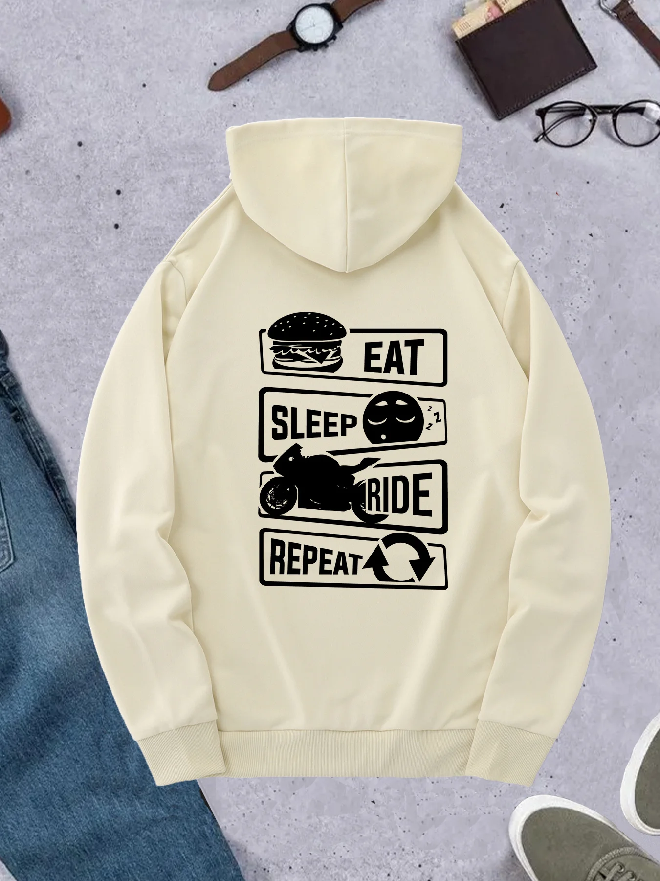 Korean Trend Men Hoodie Eat Sl - Korean Men Lifestyle ulasan dan harga