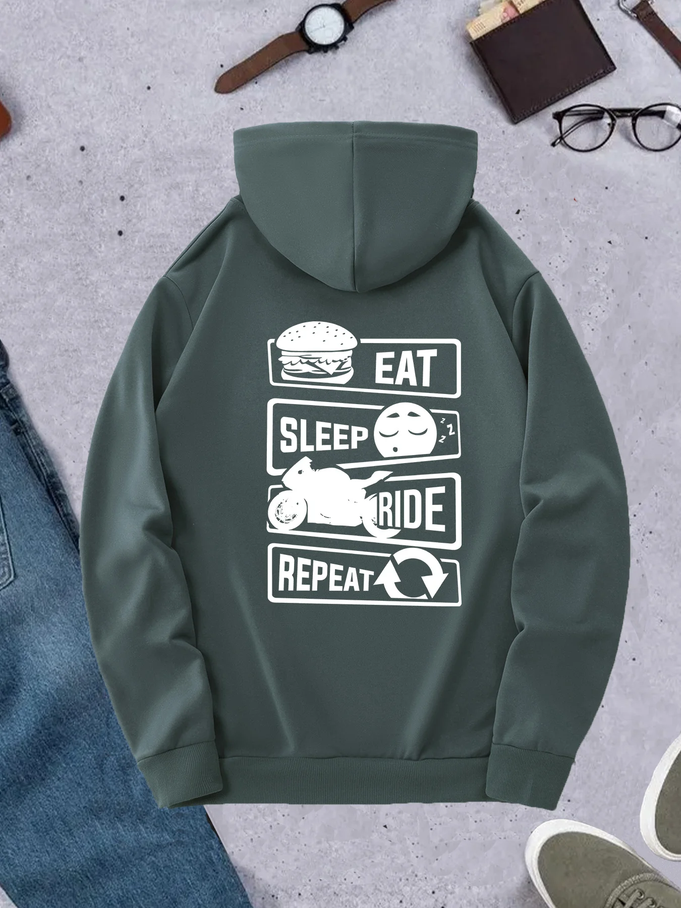 Korean Trend Men Hoodie Eat Sl - Korean Men Lifestyle ulasan dan harga